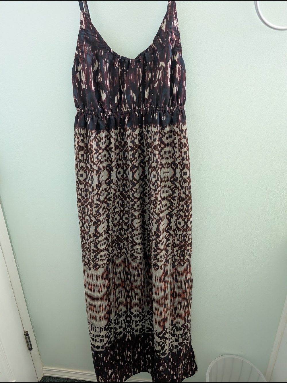 Kismet Black and Brown Printed Maxi Dress